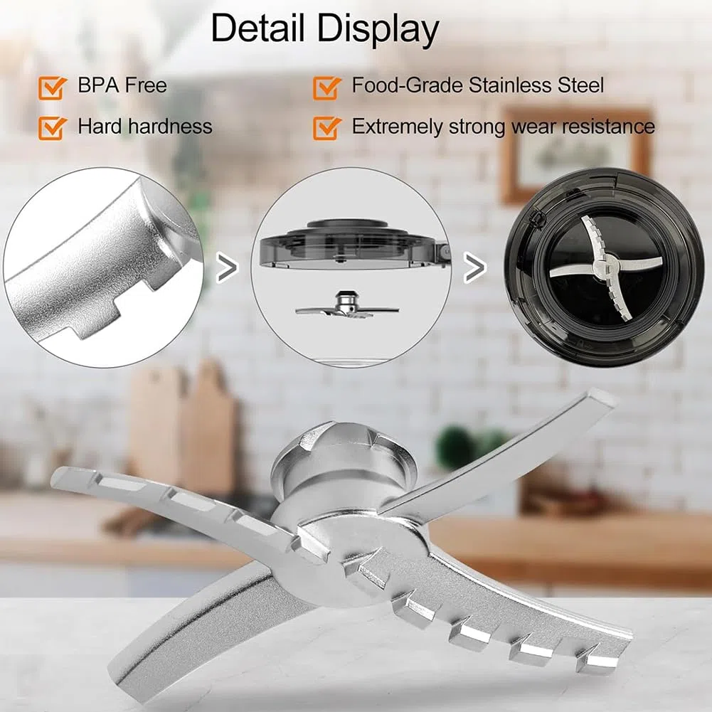 per Ninja CREAMi Deluxe Blade Paddle, parte di ricambio compatibile con Ninja Creamy Ice Cream Maker NC501 NC500 Series, accessori in acciaio inox Creamie