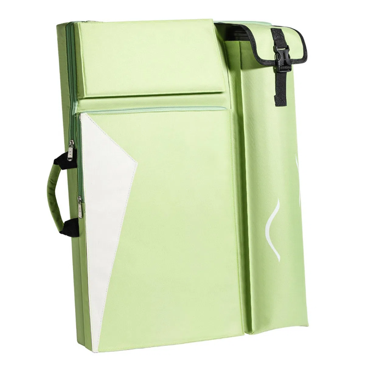 Cartella portadocumenti formato A3, impermeabile, portatile, per pittura, schizzi, con manico, per tavolozza, vernici, matite, pennelli, Verde, A2, Custodia per portafoglio artistico