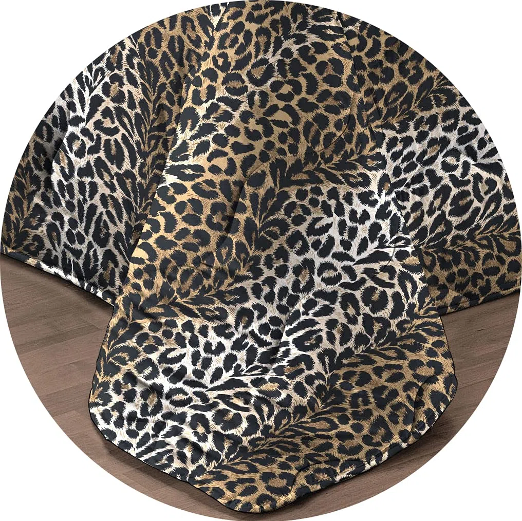 Tata Home Trapuntino Copriletto Trapuntato Primaverile Estivo 100 gr/mq Quilt Leggero Letto Una Piazza e Mezza 210x260 cm Fantasia Animalier Maculato Made in Italy Disegno Leopardato