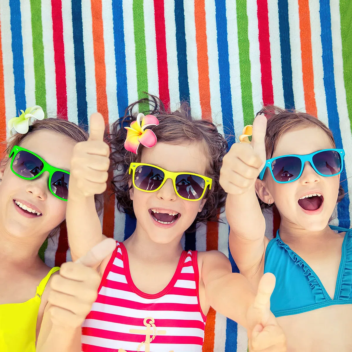 Morcheiong 8/16/32/48 Pezzi Occhiali da Sole per Bambini Colori Fluo, Occhiali da Sole per Feste, Regali Divertenti per Feste di Compleanno, Spiaggia e Feste in Piscina