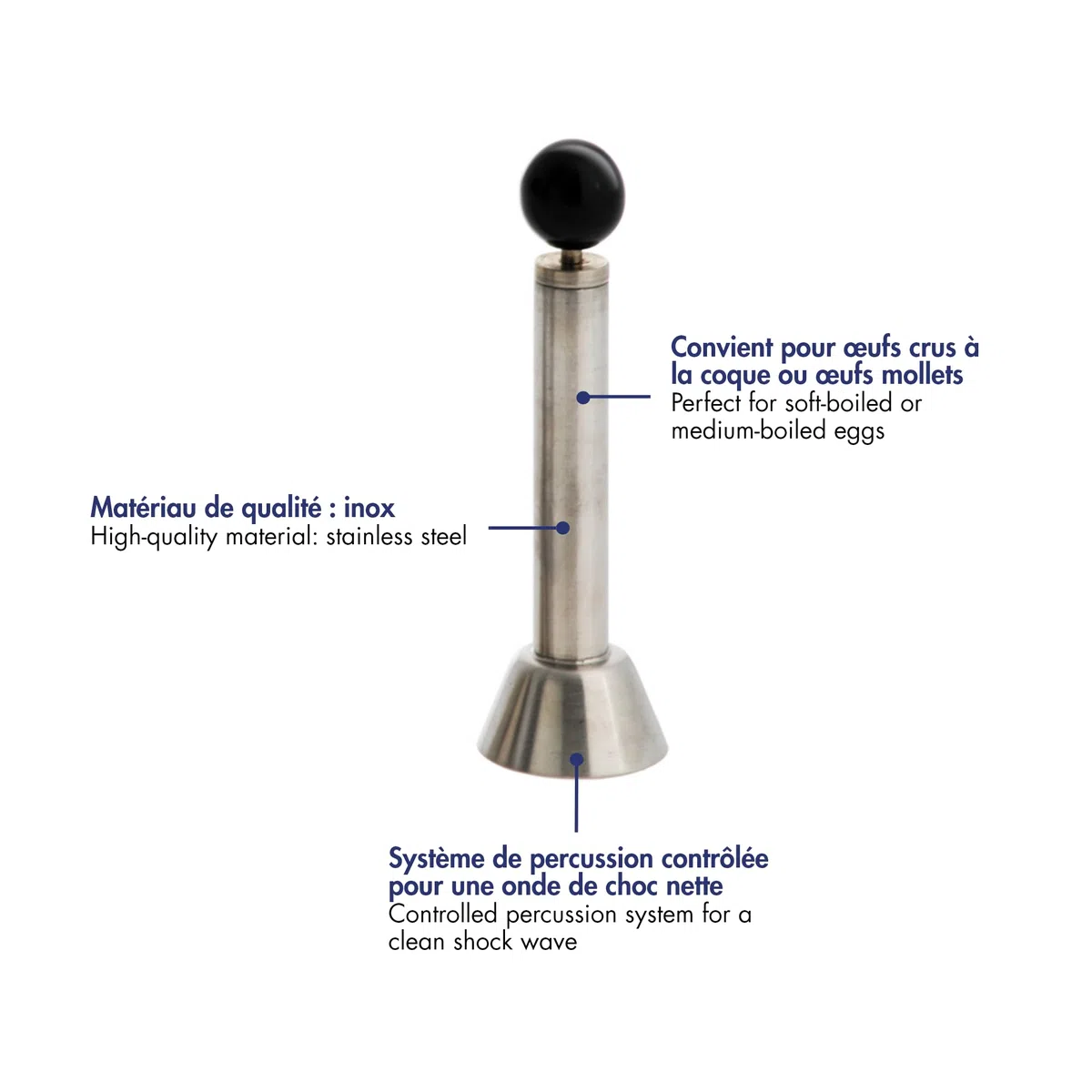Louis Tellier N4183 - Taglia Uovo Professionale in Acciaio Inox