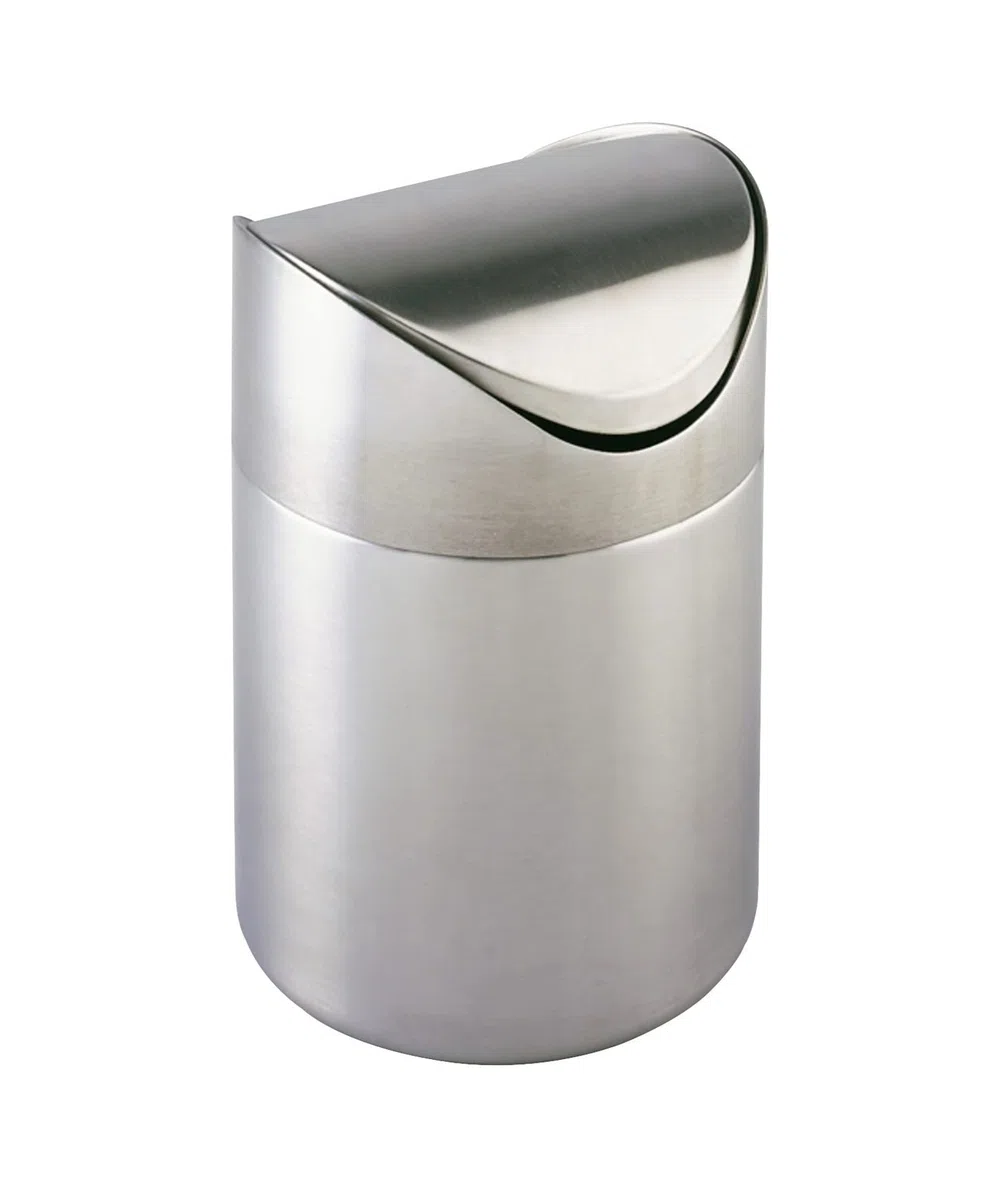 Wenko 16800100 Pattumiera da Bagno Otranto, 16 x 23,5 x 16 cm, Satinato
