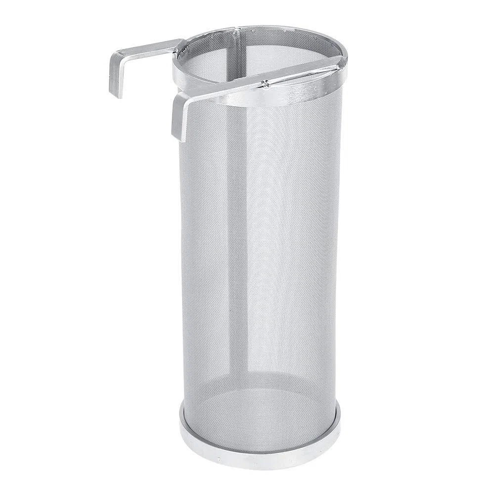 Delaman Filtro Birra, Tramoggia Filtro a Rete Filtro Tramoggia Cestello Birra Homebrew Birra Filtro Birra Caffè Filtro 304 Micron Acciaio Inox (Taglia : 10x25.5cm)