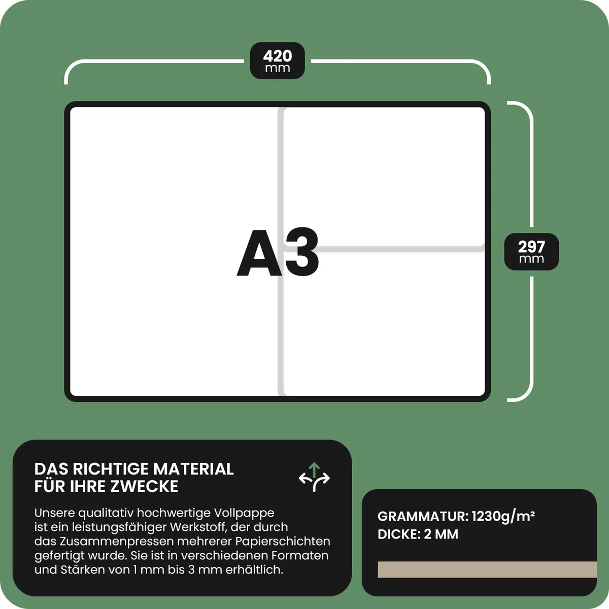 Netuno 20 fogli cartone grigio per rilegatura formato A3 29,7 x 42 cm spessore 2,0 mm 1230g cartoncino grigio liscio per rilegatura bricolage lavoro di cartonaggio scrapbooking rilegature libri