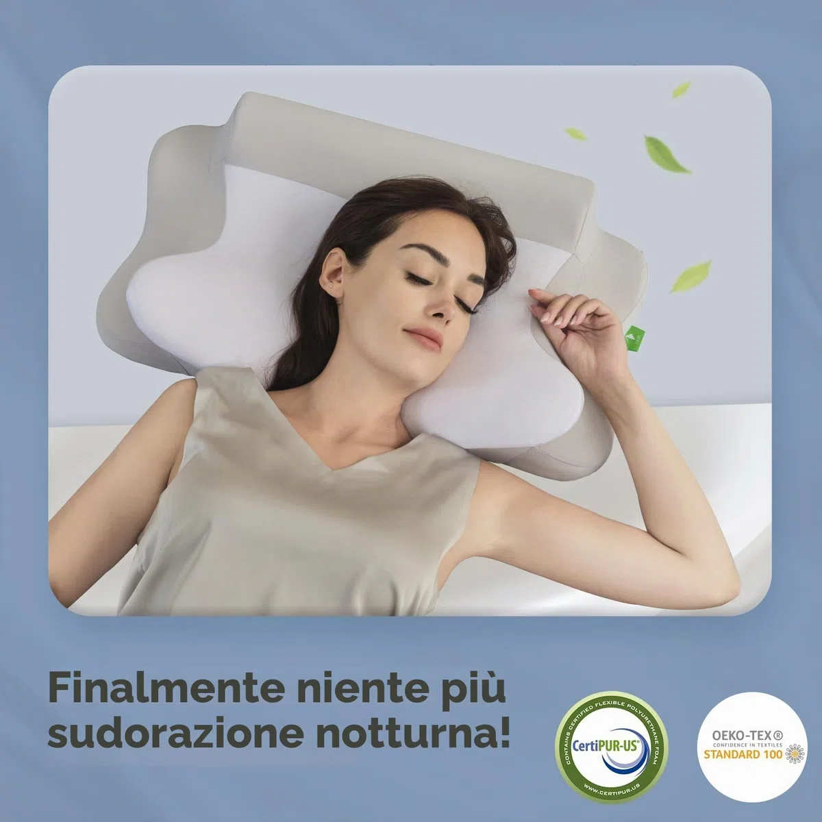 Z-hom Cuscino Cervicale, Memory Foam, 39 x 60 x 10/12 cm comodo cuscino cervicale per dormire, ideale per chi dorme sul fianco, Federa Sfoderabile e Lavabile