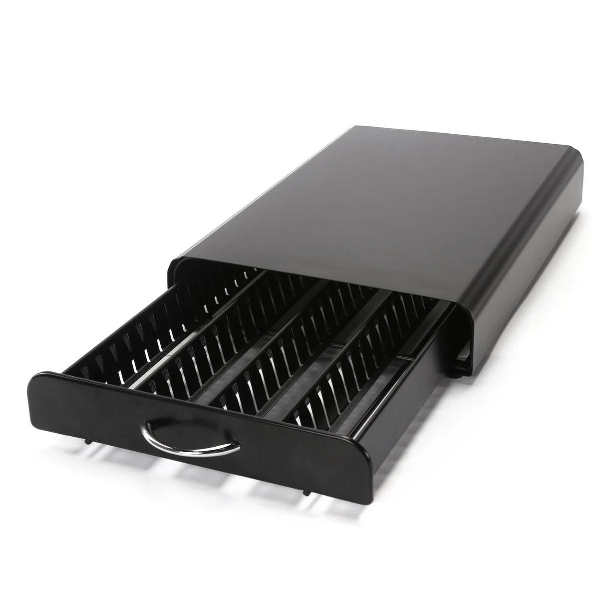 Cassetto Porta Capsule caffè,Porta Cialde per 40 Cialdes,Organizer per Capsule di Caffè,Cassetto per Capsule Supporto di Metallo,Nero.