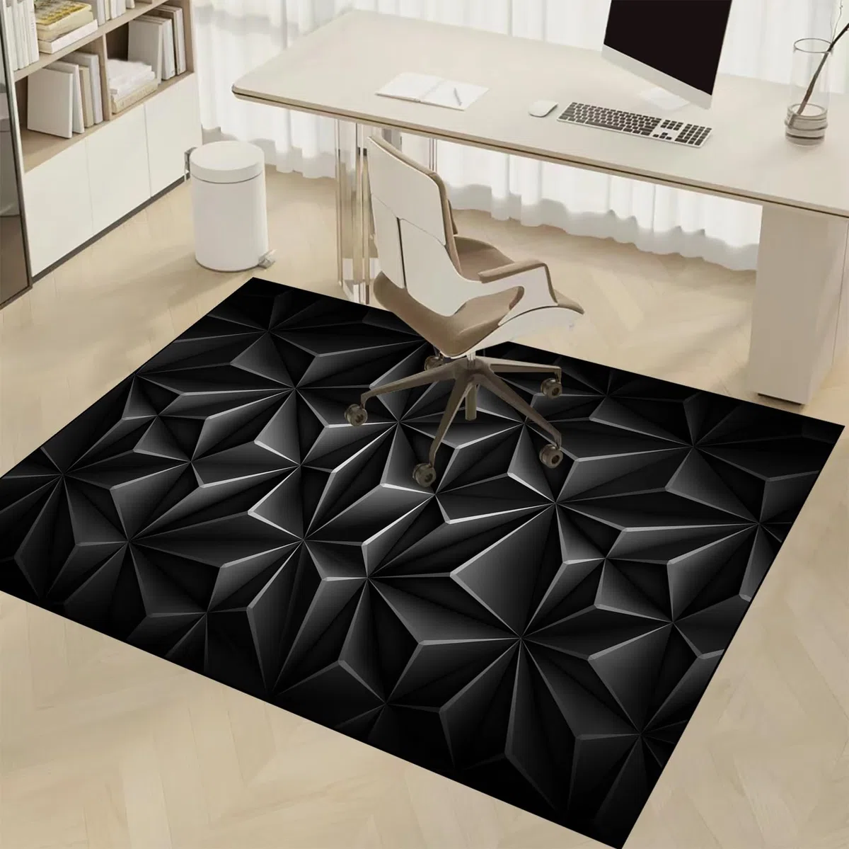 Tappeto Sedia Gaming 60 x 120 cm, Tappeto Sedia Ufficio, Tappeto Salvapavimento Antiscivolo, Tappeto per Sedia con Ruote, Tappetino per Sedia da Scrivania, Tappetino Protettivo per Pavimenti Duri