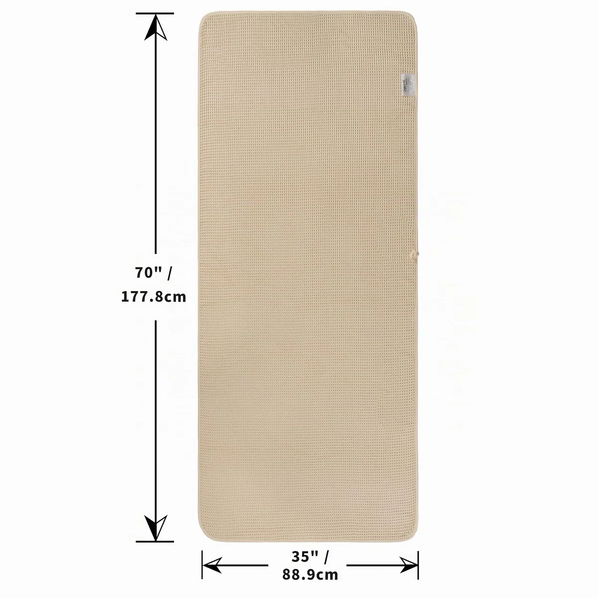 Polyte - 430 gsm telo bagno in microfibra anti-pelucchi - ad asciugatura rapida - tessuto a nido d'ape - 88,9 x 177,8 cm - set 2 pezzi
