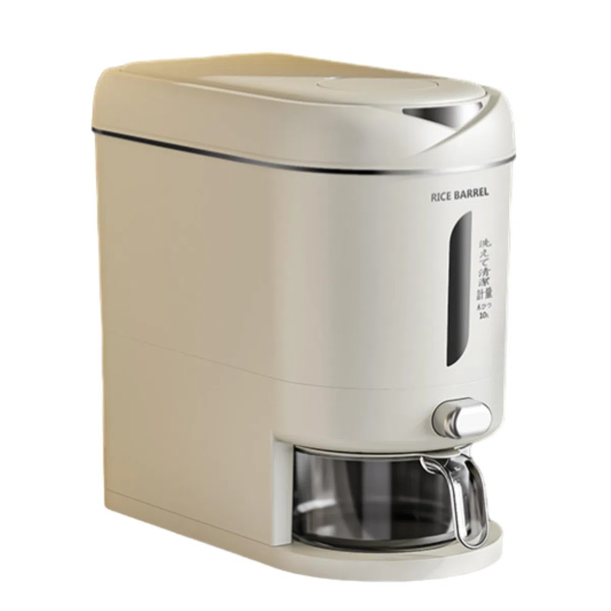 Dispenser di riso – contenitore per riso, dispenser per cereali da cucina, ermetico, grande, resistente all'umidità, dispenser multifunzionale per riso, cereali, mais, soia e farina d'avena