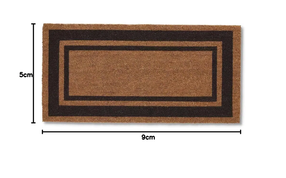 CASA TESSILE Zerbino in cocco SUPER cm 50X90 per Esterno Porta Entrata, Retro Antiscivolo Tappeto Raschiafango - MARRONE