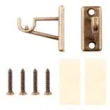 Mardom - Mini asta per tende ovale, allungabile, 120-200 cm, per tende a pannello, asta per tenda con supporto per bastone, asta regolabile con accessori (ottone anticato)