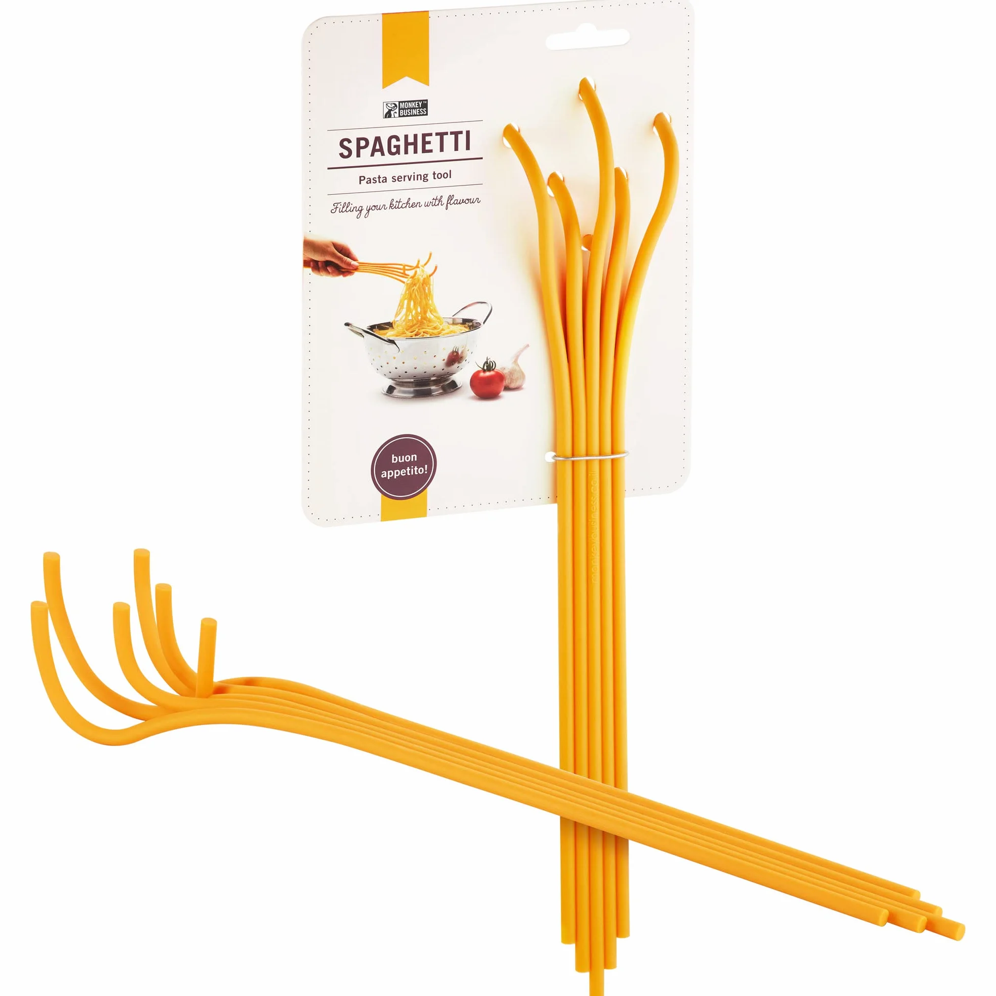 Forchetta a forma di spaghetti in plastica divertente/Forchetta per pasta da una serie di gadget da cucina ispirati alla pasta | Forchetta per pasta cool per afferrare e servire la pasta | Accessori