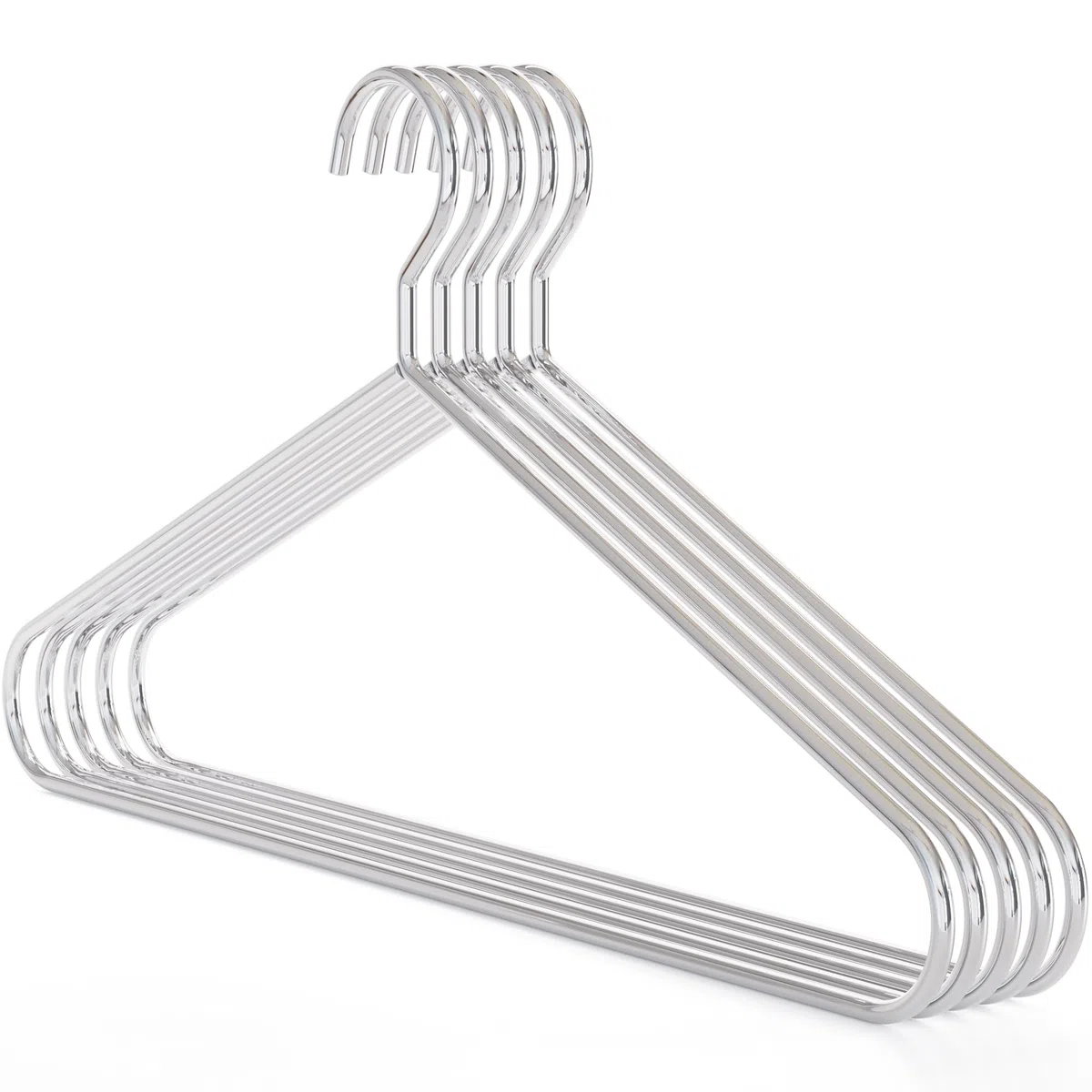 Hangerworld 10 robuste grucce in metallo cromato, 45 cm, robuste, ideali per abiti e giacche