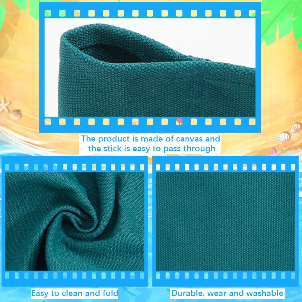 GORGECRAFT 2 Set Coprisedia per Truccatori Coprisedia per Regista Portatile in Tela Tessuto di Ricambio Verde Acqua Casual per Casa Cinema Sedie Pieghevoli in Tela per Giardino Accessori per Esterni