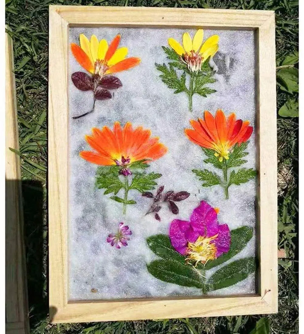 4 pezzi per la fabbricazione della carta da parati tradizionale stampo in legno strumento per la creazione di carta per bambini e adulti fai da te fai da te (19 x 25 cm)