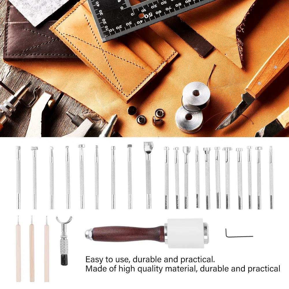 Kit Per Incisione Su Pelle Strumento Rotante Per Cuoio Kit Di Stampaggio Per Pelletteria Scultura Fai Da Te E Lavorazione Del Cuoio