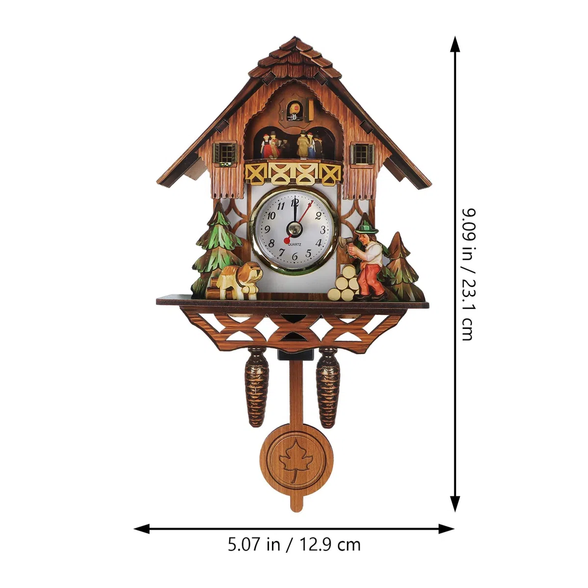 Orologio da Parete in Legno Orologio a cucù Antico Pendolo per Arredamento della Camera Bambini