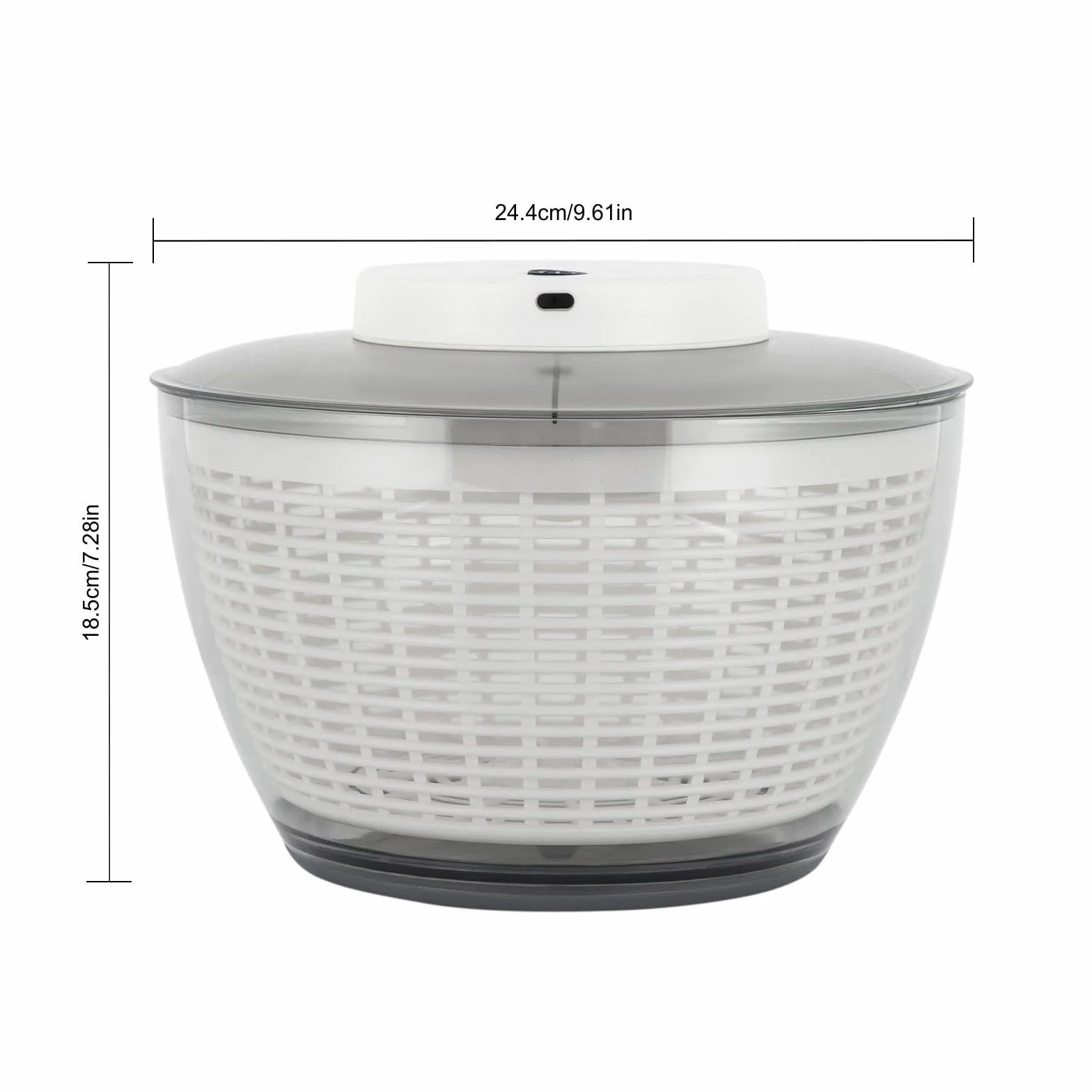 Centrifuga per insalata elettrica -500 RPM elimina rapidamente l'umidità centrifuga automatica - 4,75 L per lattuga, pomodori, cavolo riccio, erbe aromatiche - ricaricabile USB