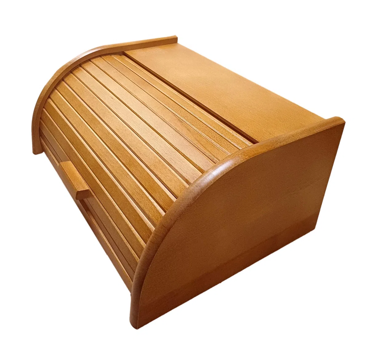 Contenitore per il pane in legno con chiusura a serranda per conservare il pane in cucina, Legno, Brown, small