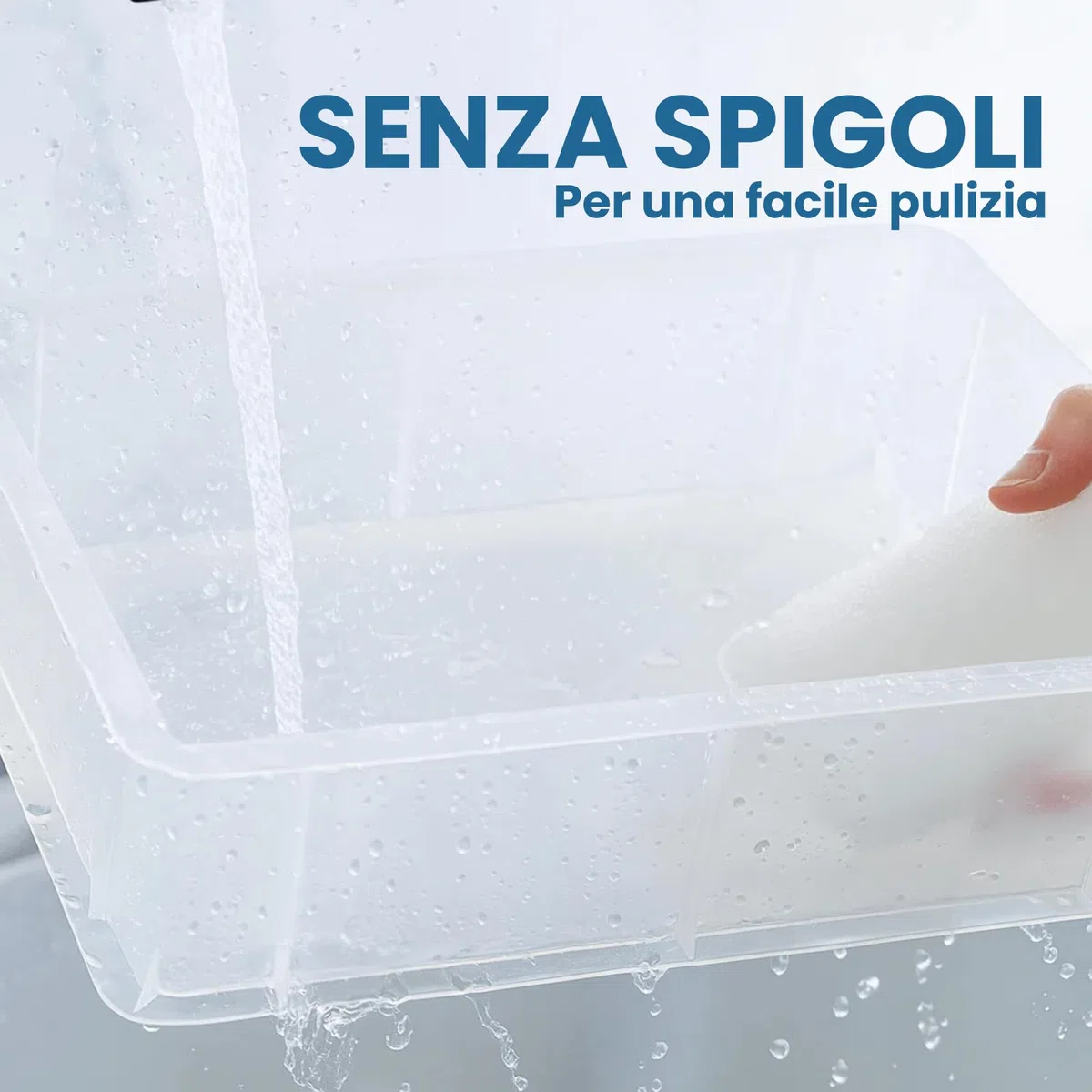 CookandSupply Contenitore per Lievitazione Pizza E Pane BPA-free - Cassette Portaimpasto Certificate di Grado Alimentare - Made in Italy - 5 Box Impilabili 40x30x10 + 1 Coperchio