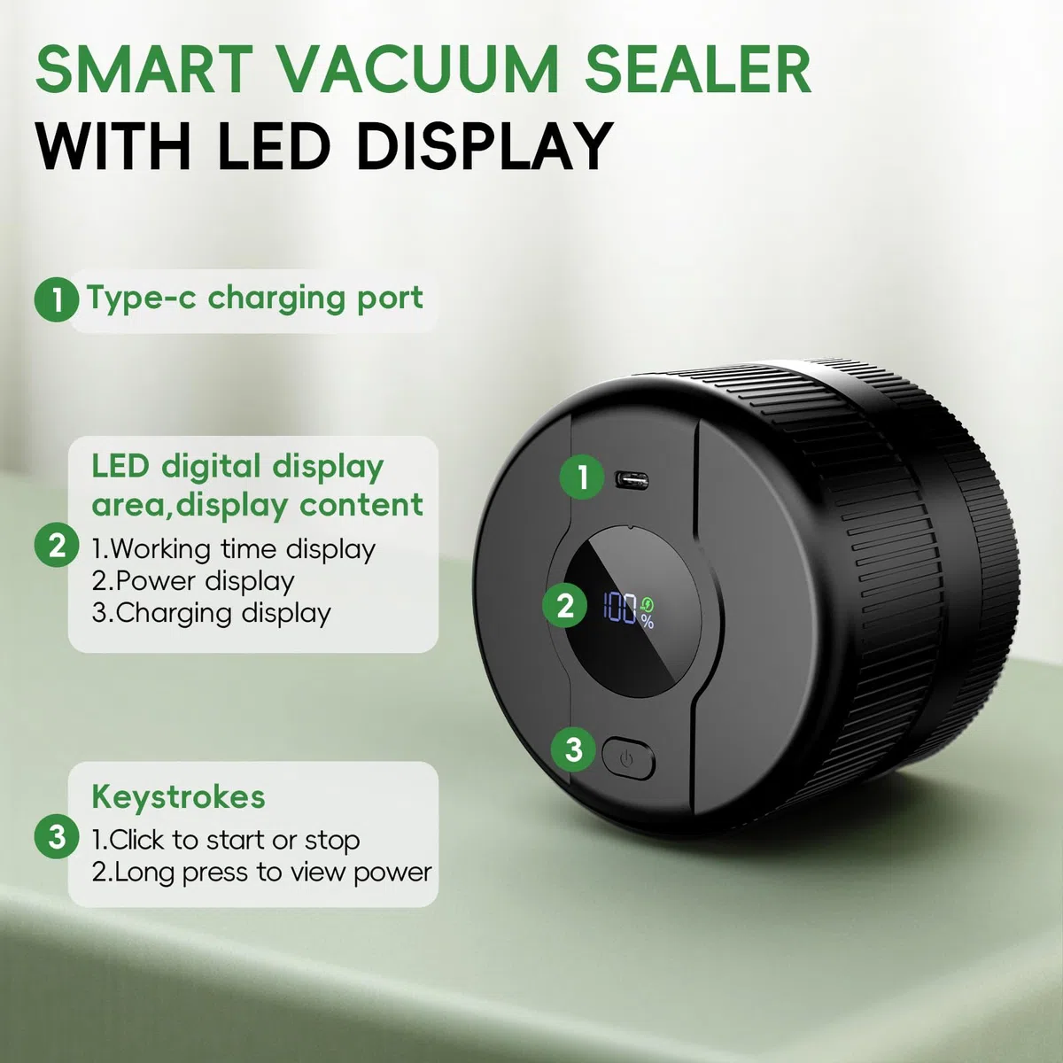 Elctrtici Mason Jar Vacuum Sealer, Macchina Sottovuoto per Barattoli Vetro, Kit Sigillatore Sottovuoto Elettrico per Barattoli da Muratore, Conservazione e Fermentazione degli Alimenti