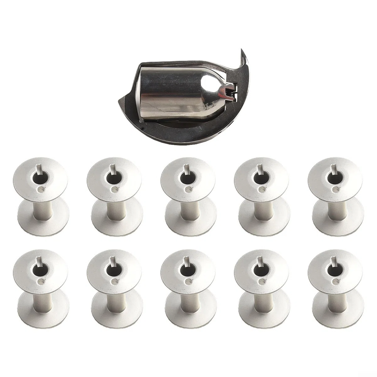 Durkopp Adler 204 Shuttle Hook con 10 bobine per macchine Seiko e Consew