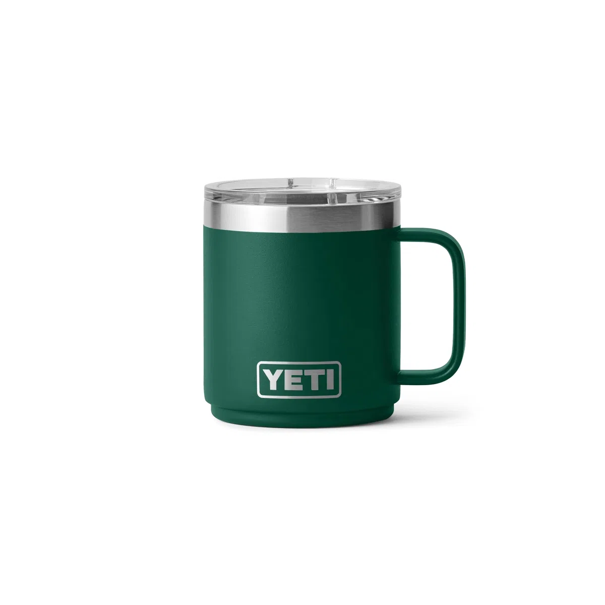 YETI Rambler Stackable Cup with Durasip Ceramic Lining, Vacuum Insulated Stainless Steel Cup with Magslider Lid, Black Forest Green, 10 oz (295 ml)