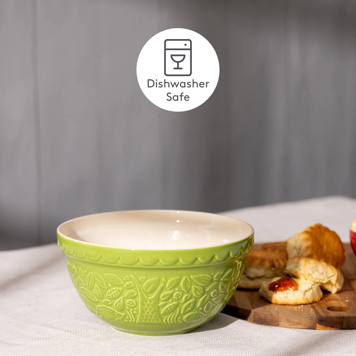 Mason Cash Rayware, Ciotola per impastare, Design: Riccio, 21 cm, Colore: Verde