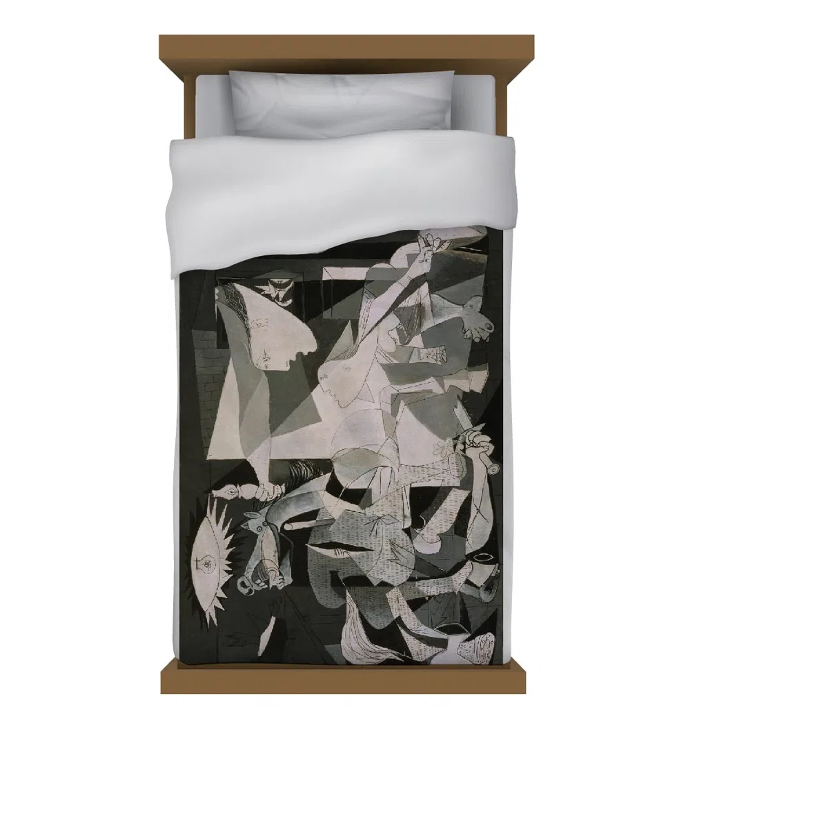 Coperta#Arte-Guernica, Picasso#Letto Singolo 200x150 Pile Felpato