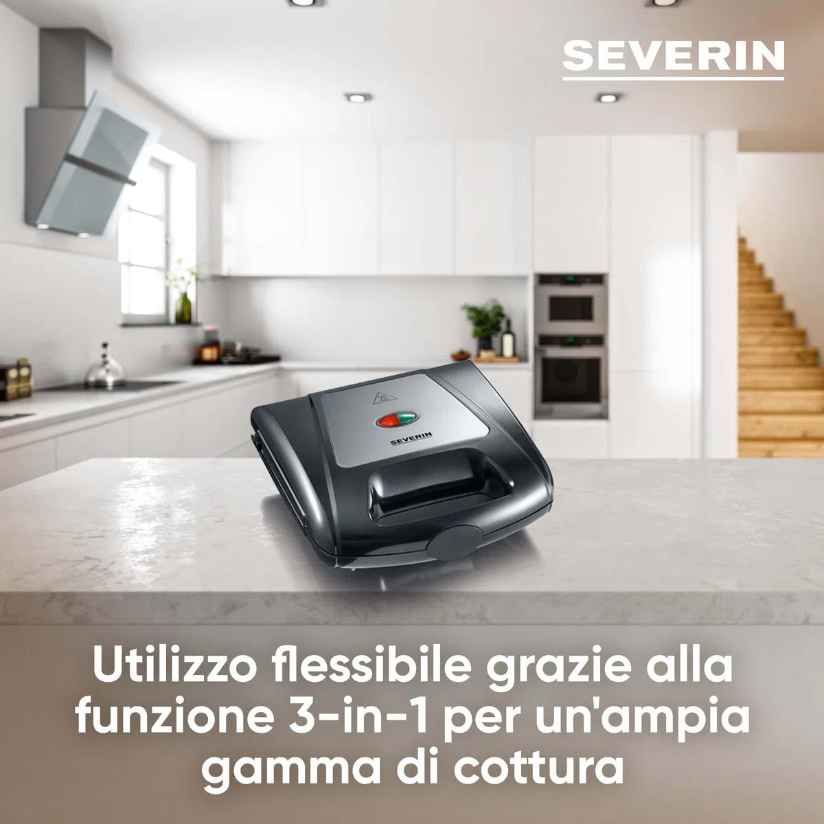 Severin waffle-tostapane-grill 3 piastre 1000w sa2968