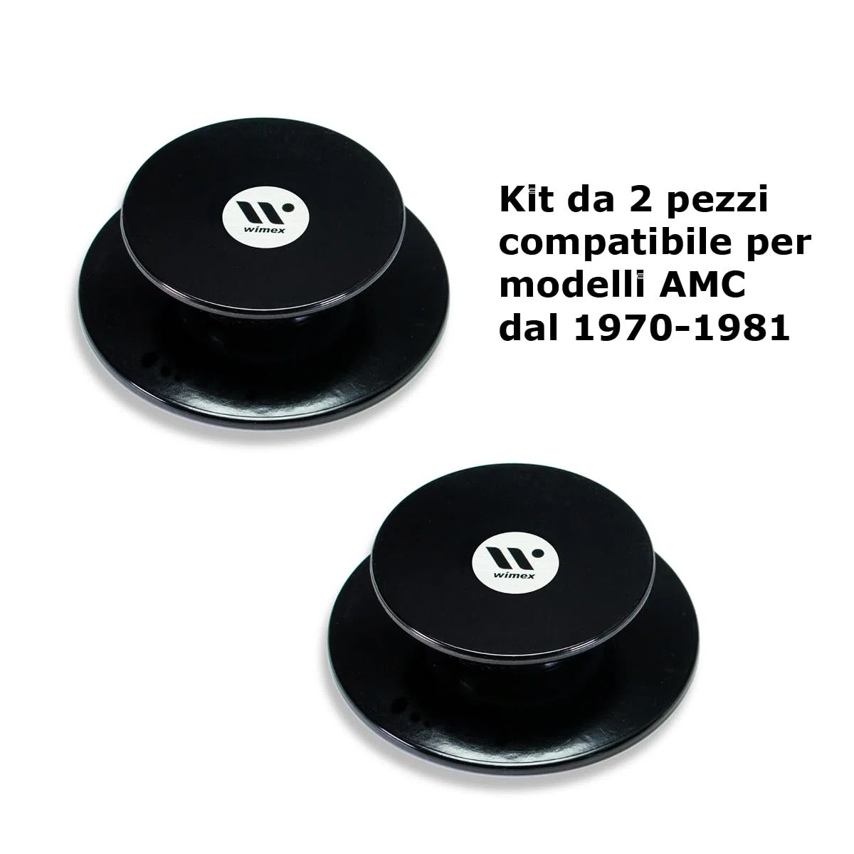 Pomelli Pentola Compatibili AMC al 100% Filettatura in Ottone e Bachelite Anti Scottatura Set 2 Pz