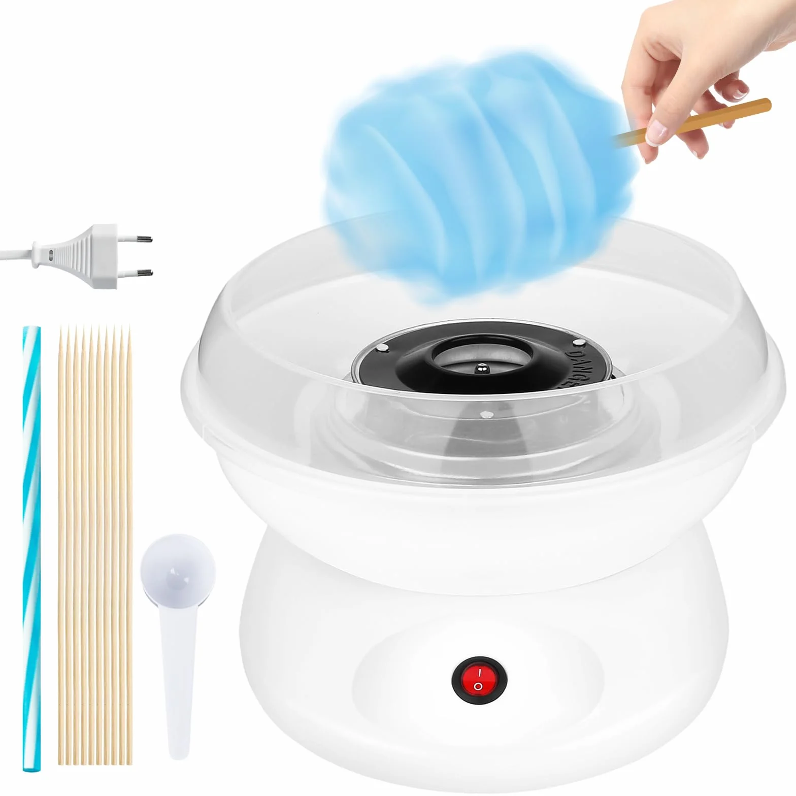 Macchina Per Zucchero Filato, Zucchero Filato Macchina, Macchina Dello Zucchero Filato, 450w Macchina Portatile Per Zucchero Filato Retrò Per Il Compleanno, Varie Feste, Facile Da Usare E Facile