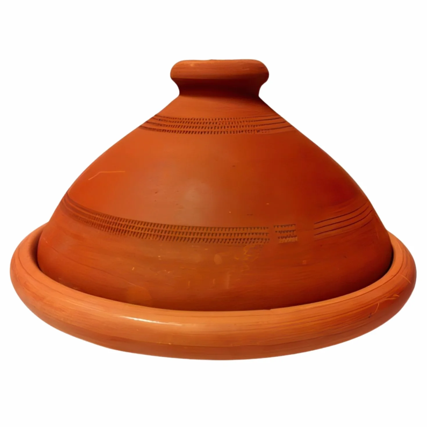 ORIGINALE Tajine marocchina in terracotta Tuareg Ø 30cm per 4-5 persone | Piatto Tagine con coperchio Fatto a mano | non smaltata e priva di materiali tossici per la vostra cucina marocchino