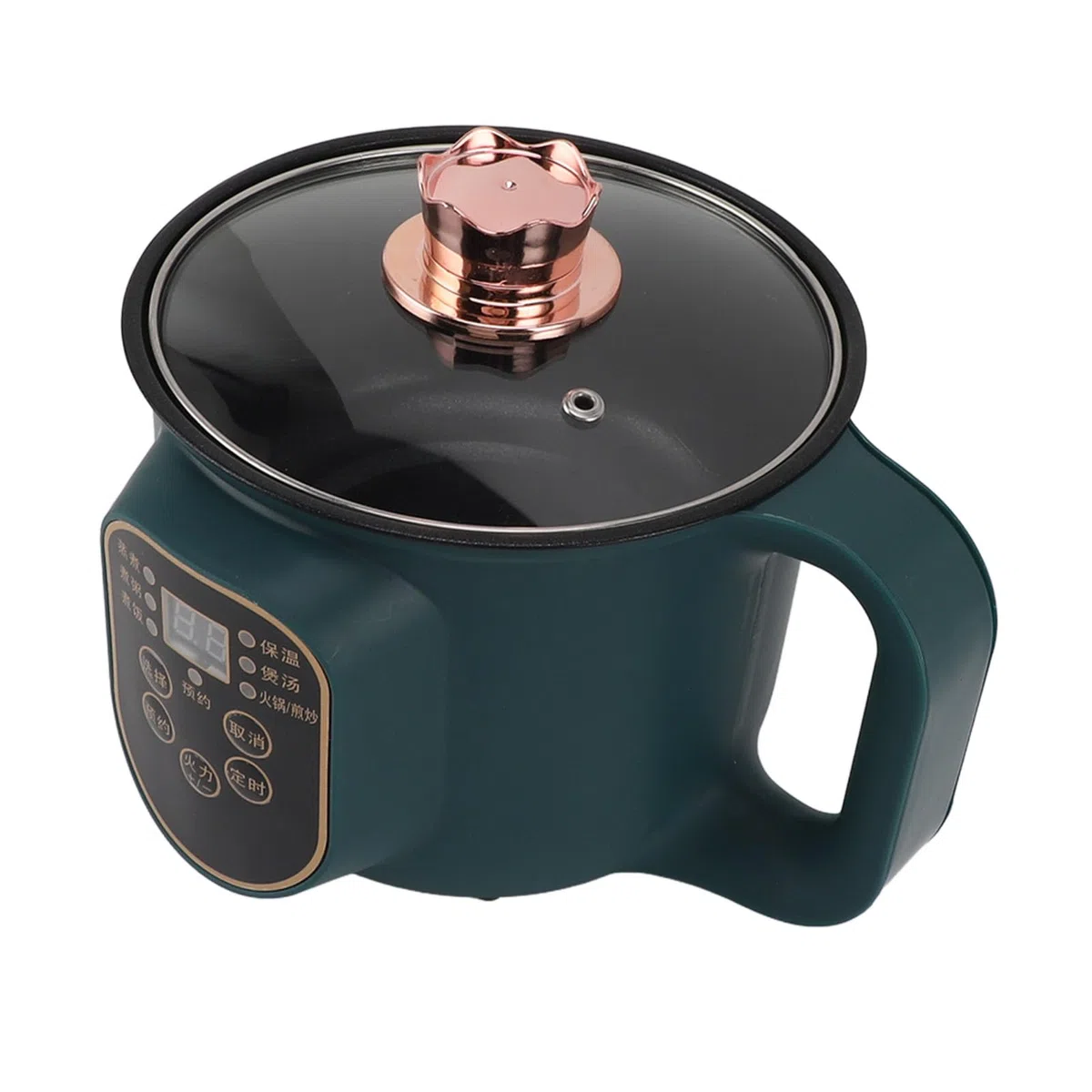 Mini Fornello Elettrico, Efficiente Pentola Elettrica Multiuso da 1,8 Litri per Cucina, Ufficio, Dormitorio (Spina europea 220 V)