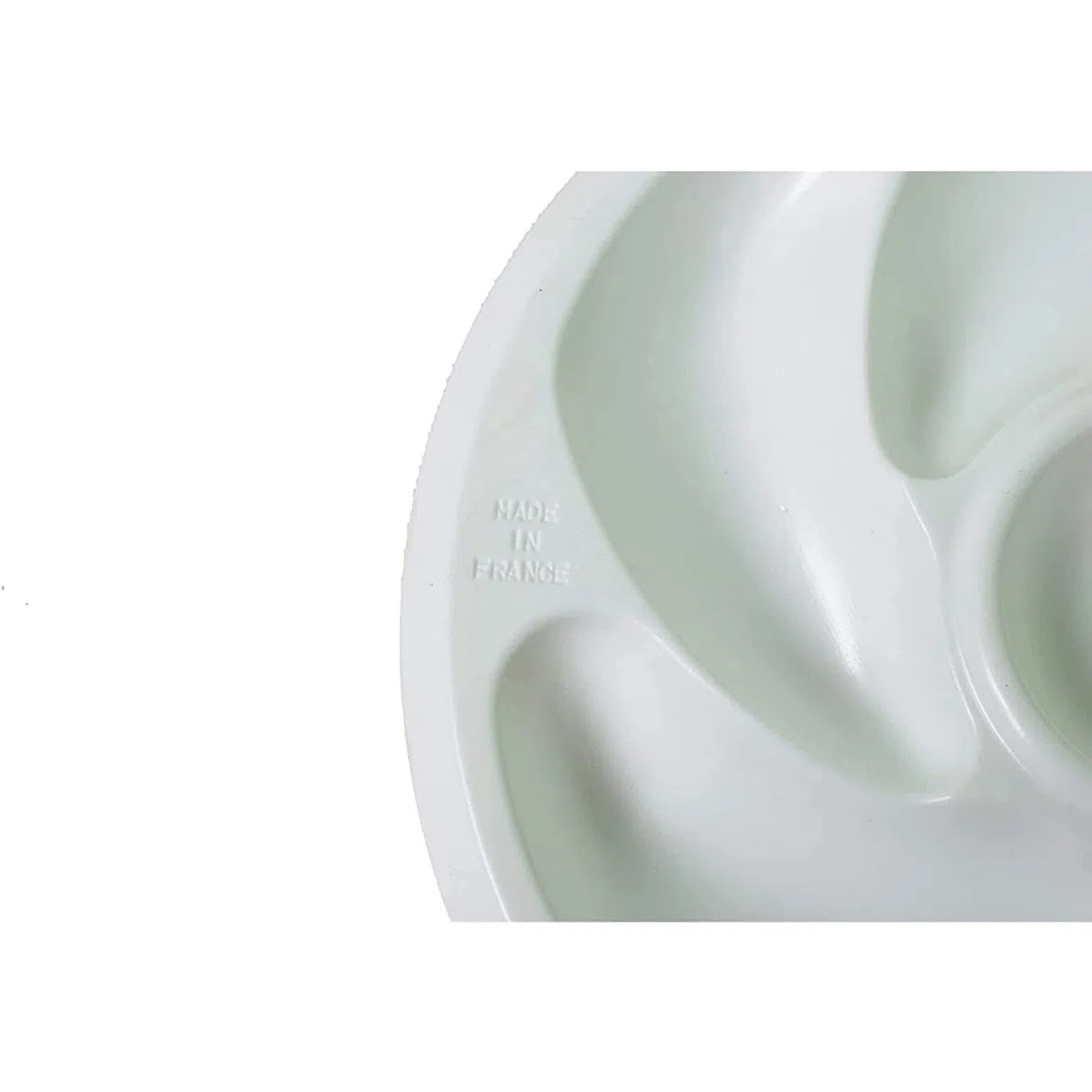Set di 6 piatti per ostriche con 12 scomparti e 1 per il limone, salsa. Fabbricazione Francese Made In France A Base In Polipropilene Per La Casa, Il Ristorante, Diametro 30,5 Cm Colore Bianco
