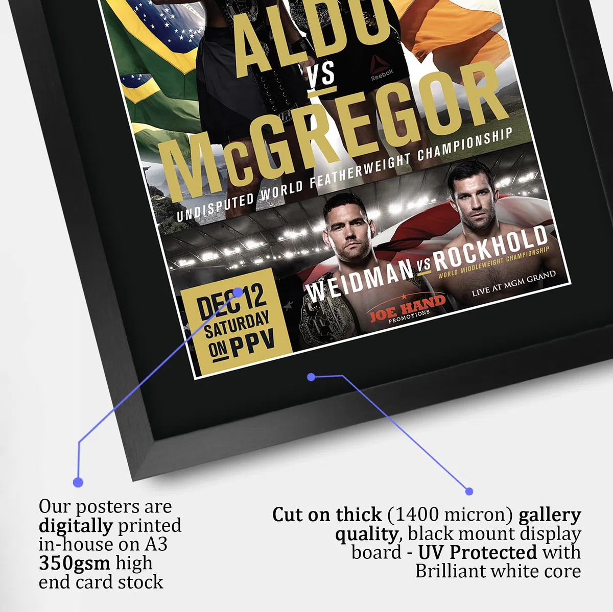 HWC Trading FR A3 Ultimate Fighting Champion 194 Regali Stampati Autografo Firmato Immagine Per Ufc Memorabilia Fan - A3 Incorniciato