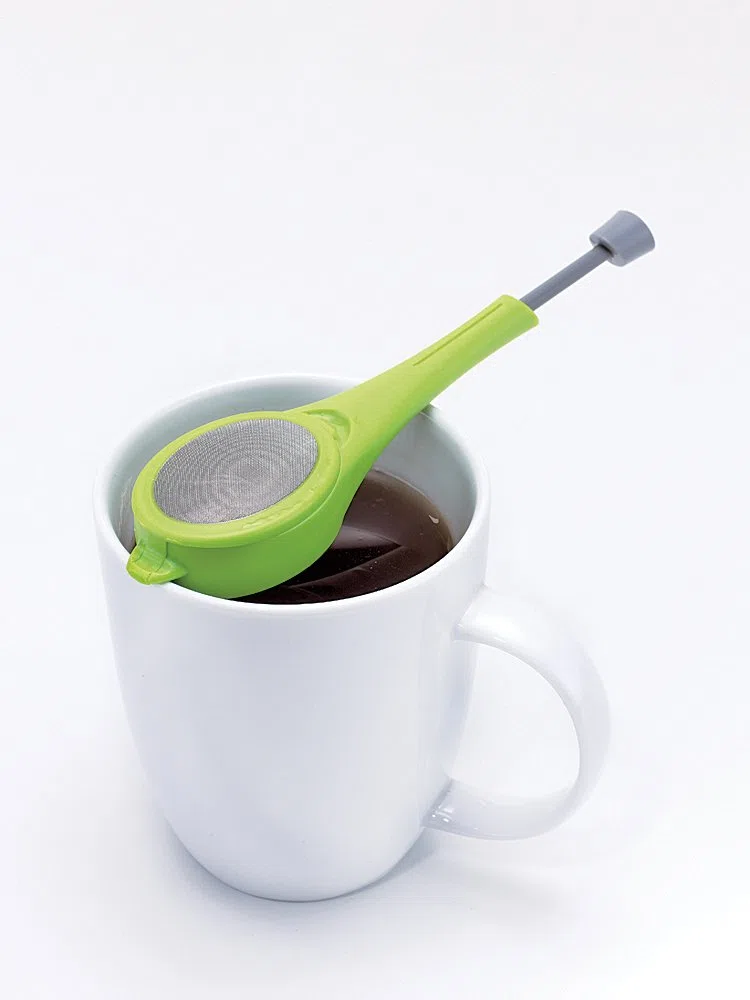 Fackelmann 49135.0 Infusore per tè/Tisane, Plastica, Verde, 23.5x7.9x3.5 cm