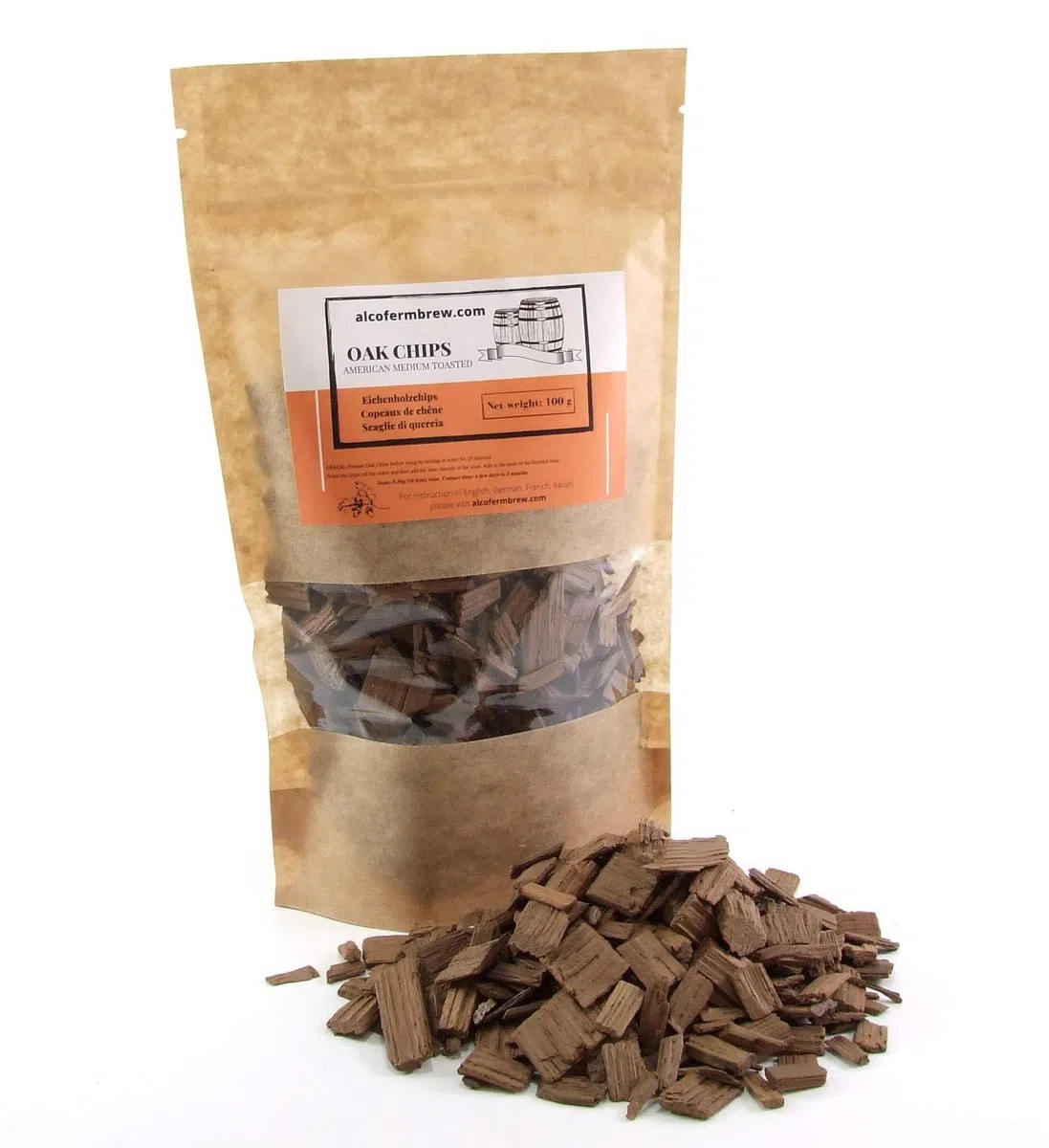 Set Scaglie di Quercia – 3 x 100g, Trucioli di Quercia, Set di Trucioli di Rovere Americano
