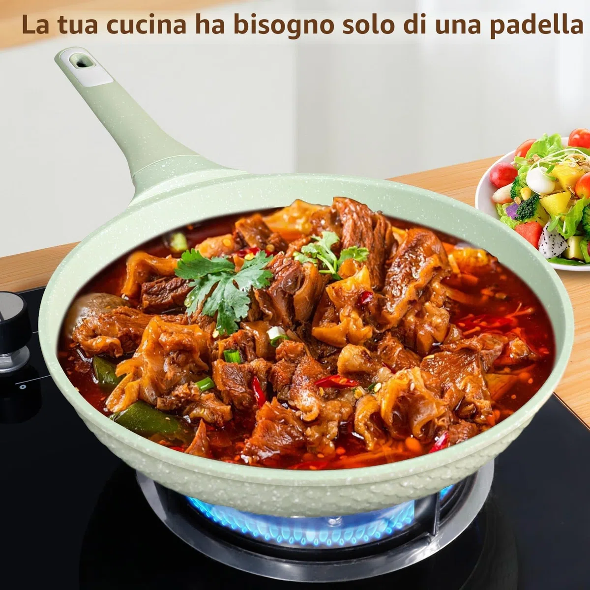 DYGG Padella Antiaderente 20 cm con Coperchio - 100% Senza PFOA/PFAS, Superficie Super Antiaderente, Compatibile Tutti i Fornelli (Induzione/Gas/Vetro), Padella Omelette Sana, Facile da Pulire