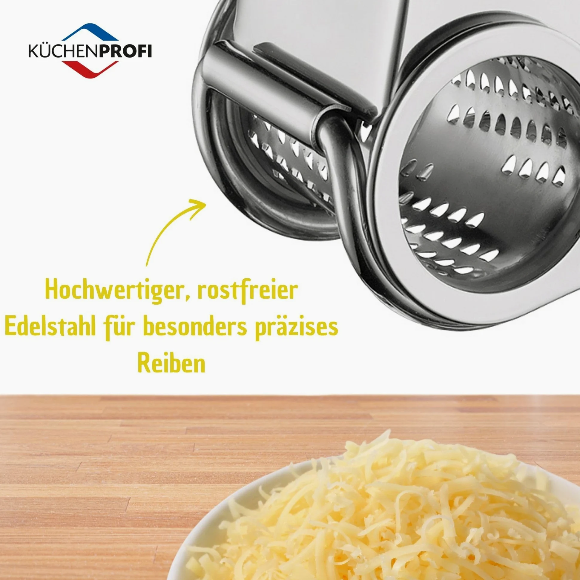 Küchenprofi Grattugia per formaggio in acciaio INOX 20 cm