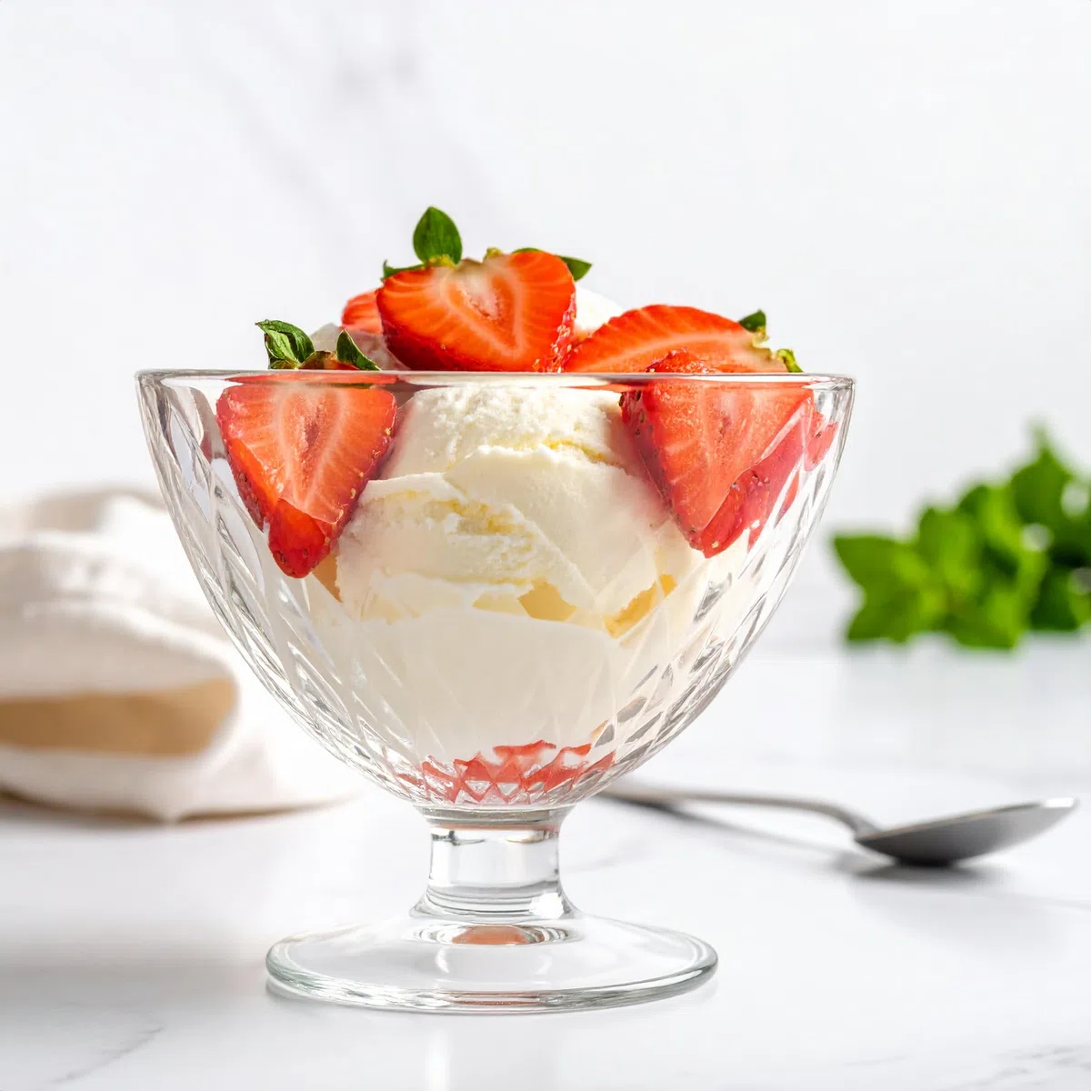 Glasmark KROSNO 1992 Coppa gelato Coppa gelato Dessert 310 ml Vetro robusto lavabile in lavastoviglie Laccato trasparente