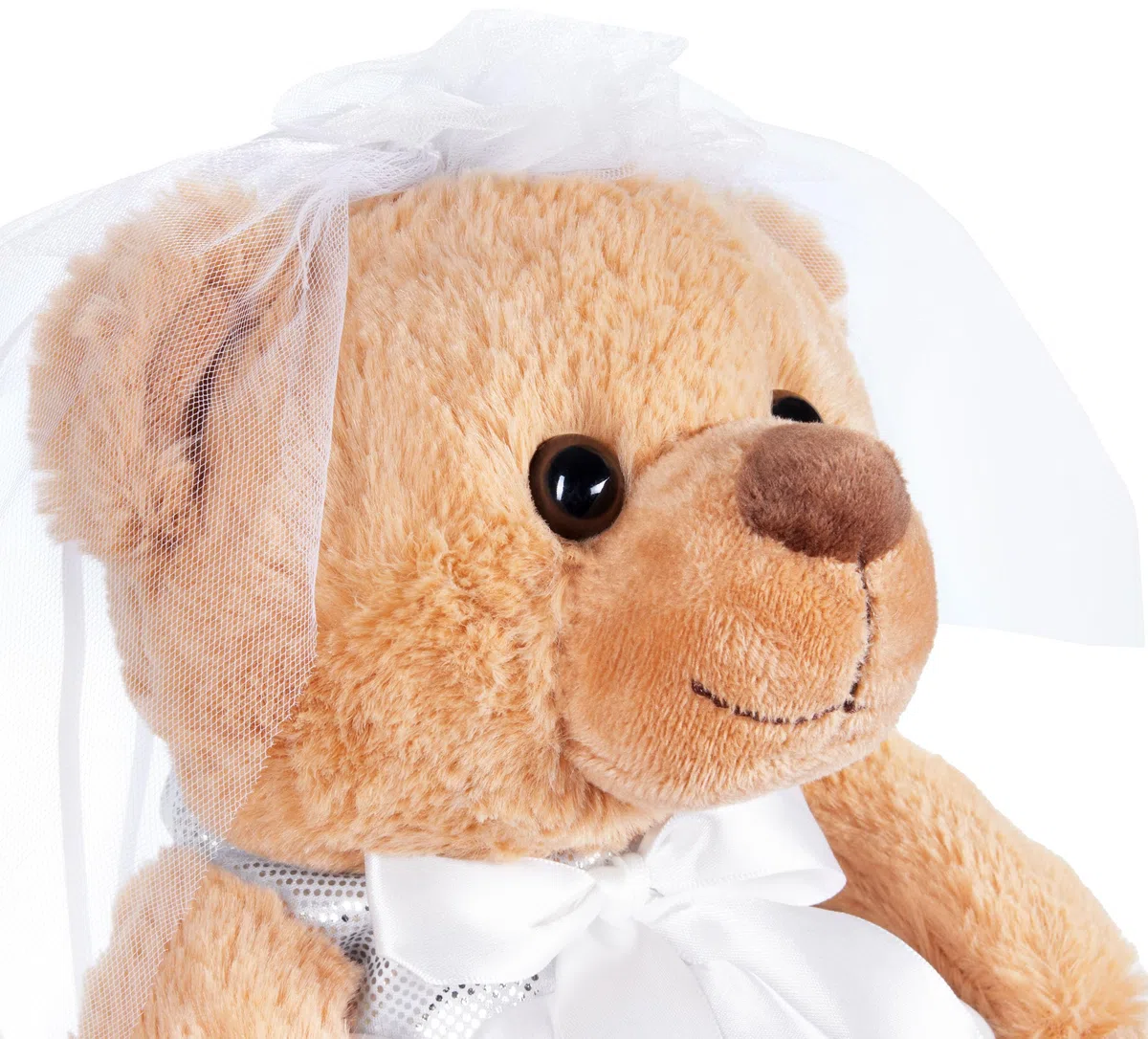 Brubaker Orsetto Sposo e Sposa - Set di Teddy - Regalo per Matrimonio e Fidanzamento - Regalo di Nozze per Coppia di Sposi - Peluche con Abito da Sposo e da Sposa - 25 cm