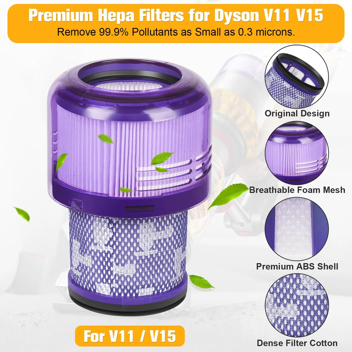 V11 Contenitore Serbatoio Per Dyson V11 V15 Cestello Ricambi SV14 SV17 SV15 SV22 SV28 Polvere Raccogli Filtri Filtro Rifiuti Accessori Contenitori Cestino Pattumiera Bicchiere Secchio Cilindro