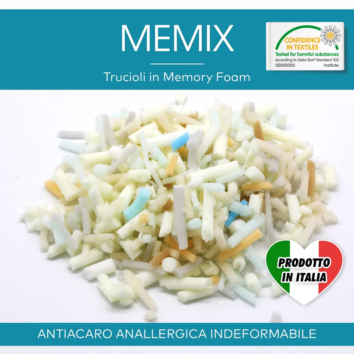 Deshome Memix 5 Kg - Imbottitura per cuscini, divani, sedie, materassi, peluche trucioli in memory foam antiacaro, anallergica Made in Italy