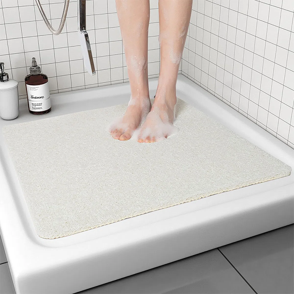 Tappeto antiscivolo vasca 50x100 cm Semplice Tappeto doccia antiscivolo PVC morbido e confortevole Tappetino doccia antiscivolo Alta permeabilità