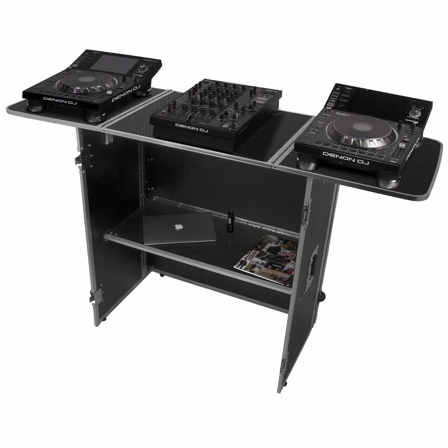 UDG FlightCase - Tavolo pieghevole da DJ + ruote