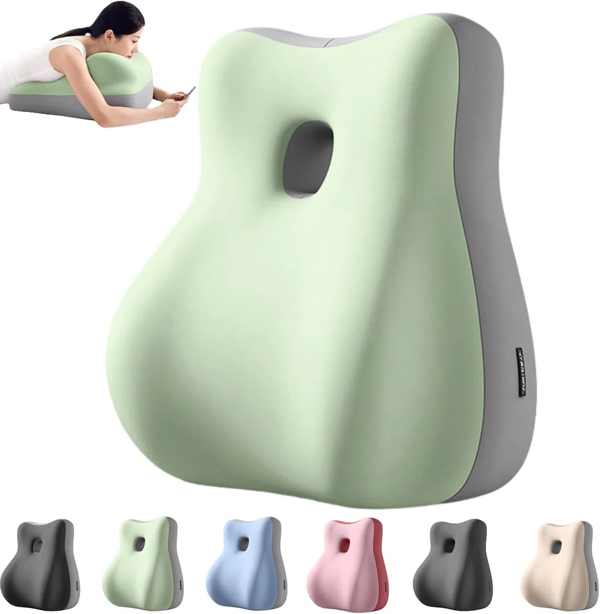 Cuscino per sedere per coppie, per donne incinte, design robusto, ideale per sedersi e sdraiarsi, cuscino a cuneo in memory foam, recupera dopo l'impatto, fornisce supporto per l'intimità (C)