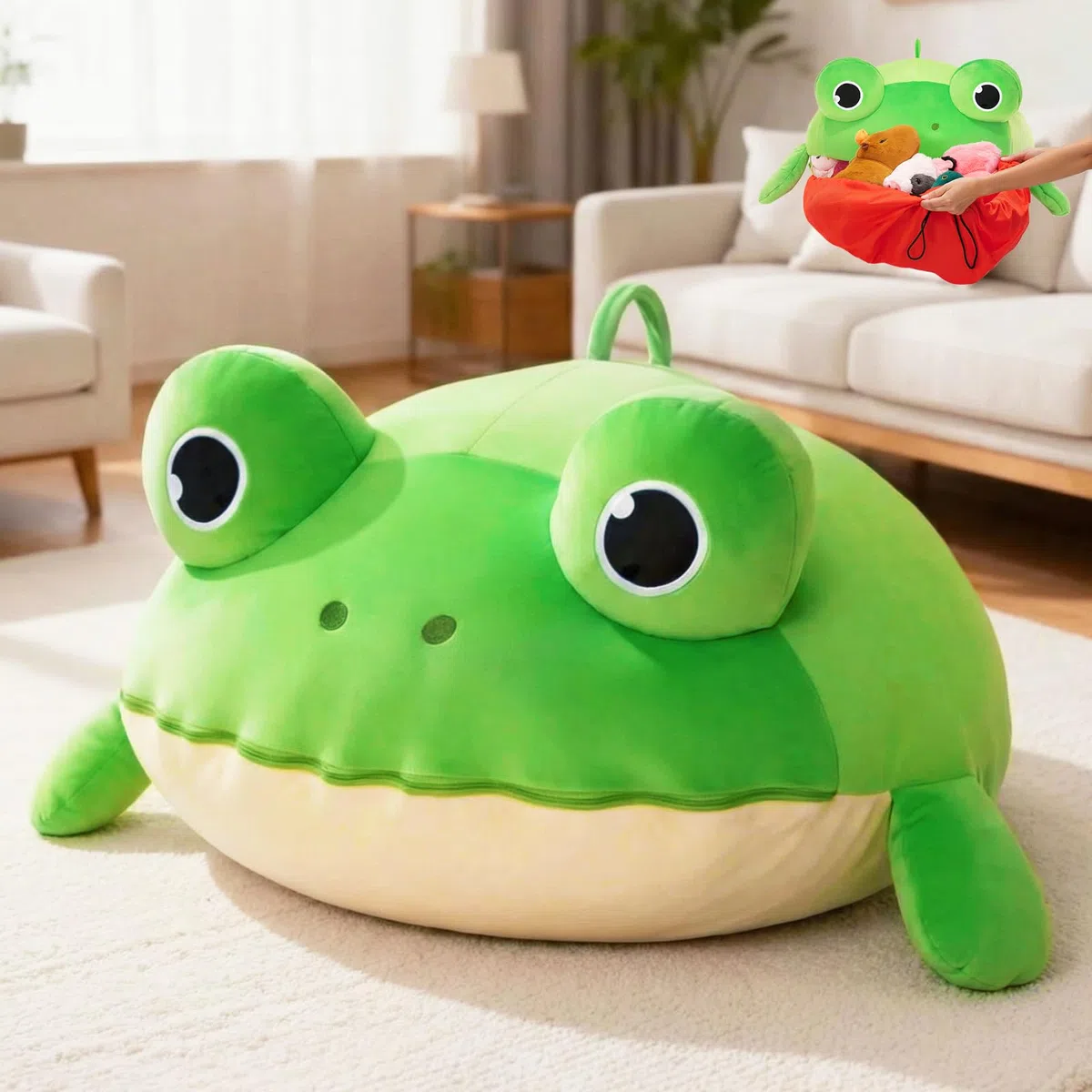 OUOZZZ Pouf per bambini, con chiusura lampo, per organizzare e organizzare