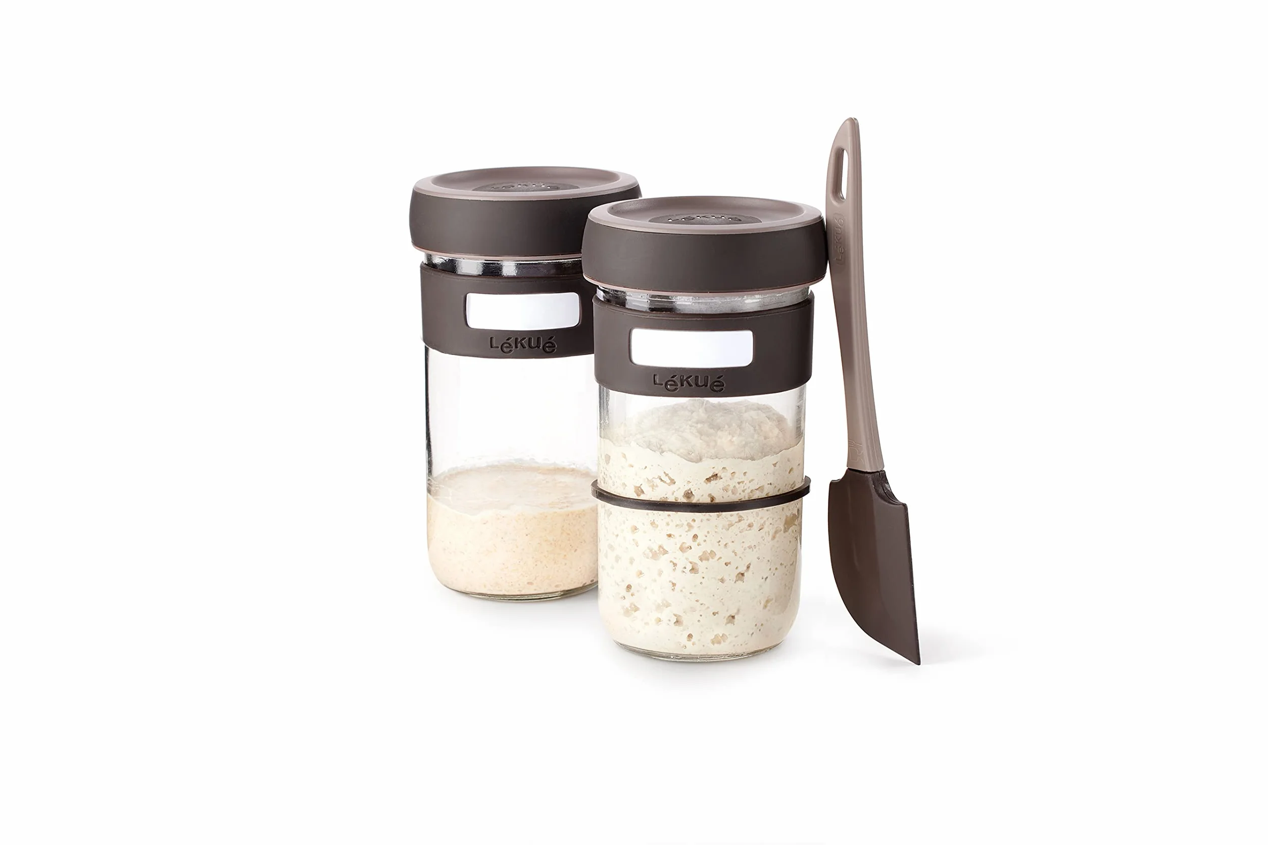 Lékué Kit lievito panario, Silicone Vetro, Chiaro