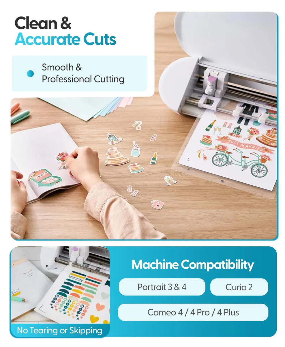 Silhouette America 1mm Manual Adjust Blade for Models, 1 mm, Alluminio, Lama Premium per Cameo 4 e Portrait 3